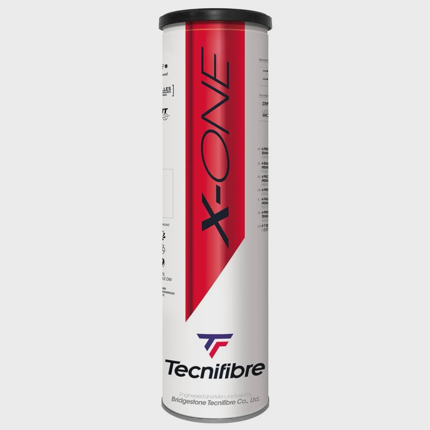 Tecnifibre X-One Tennis Balls - 4 Ball Tin