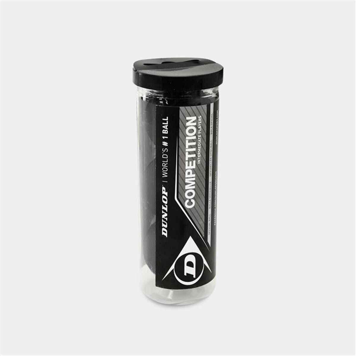 Dunlop Competition Squash Ball Yellow Dot Tube of 3
