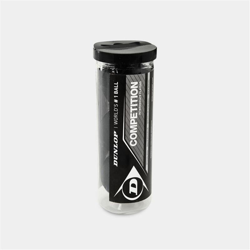 Dunlop Competition Squash Ball Yellow Dot Tube of 3