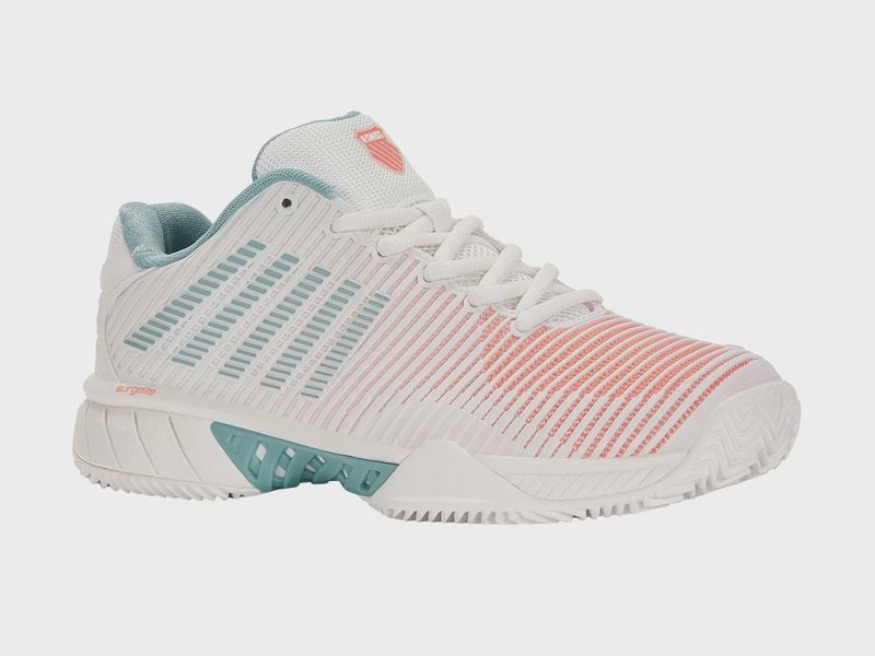 K-Swiss Hypercourt Express 2 HB Women&#39;s Tennis Shoes - White/Nile Blue/Desert Flower