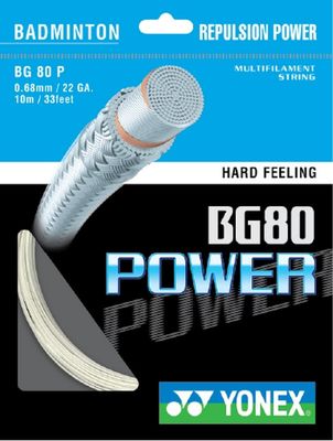 Yonex BG80 Power Badminton String Set - White