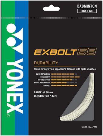 Yonex Exbolt 68 Badminton String Set - White
