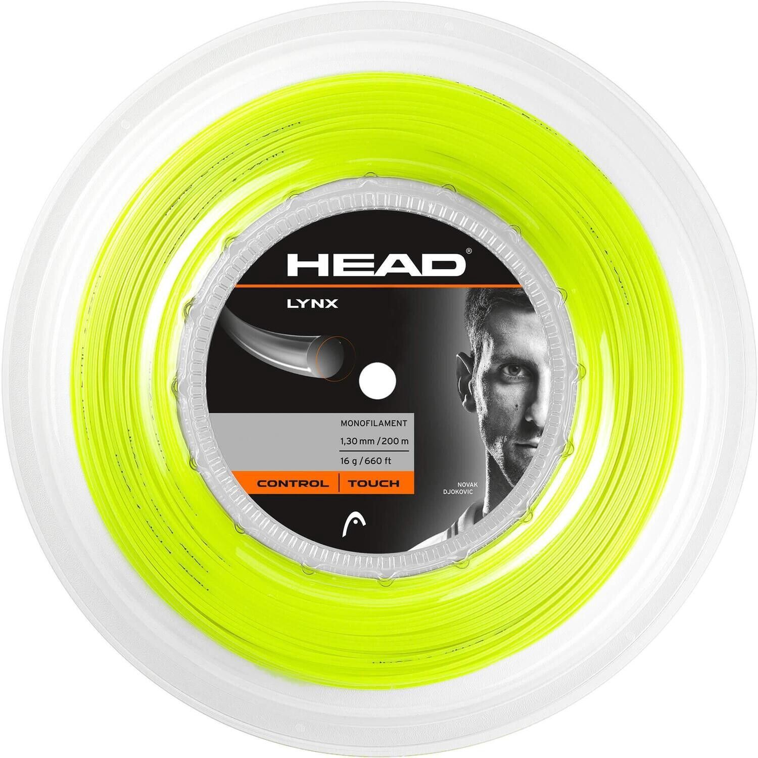 Head Lynx 1.25mm Reel Tennis String - 200m Yellow