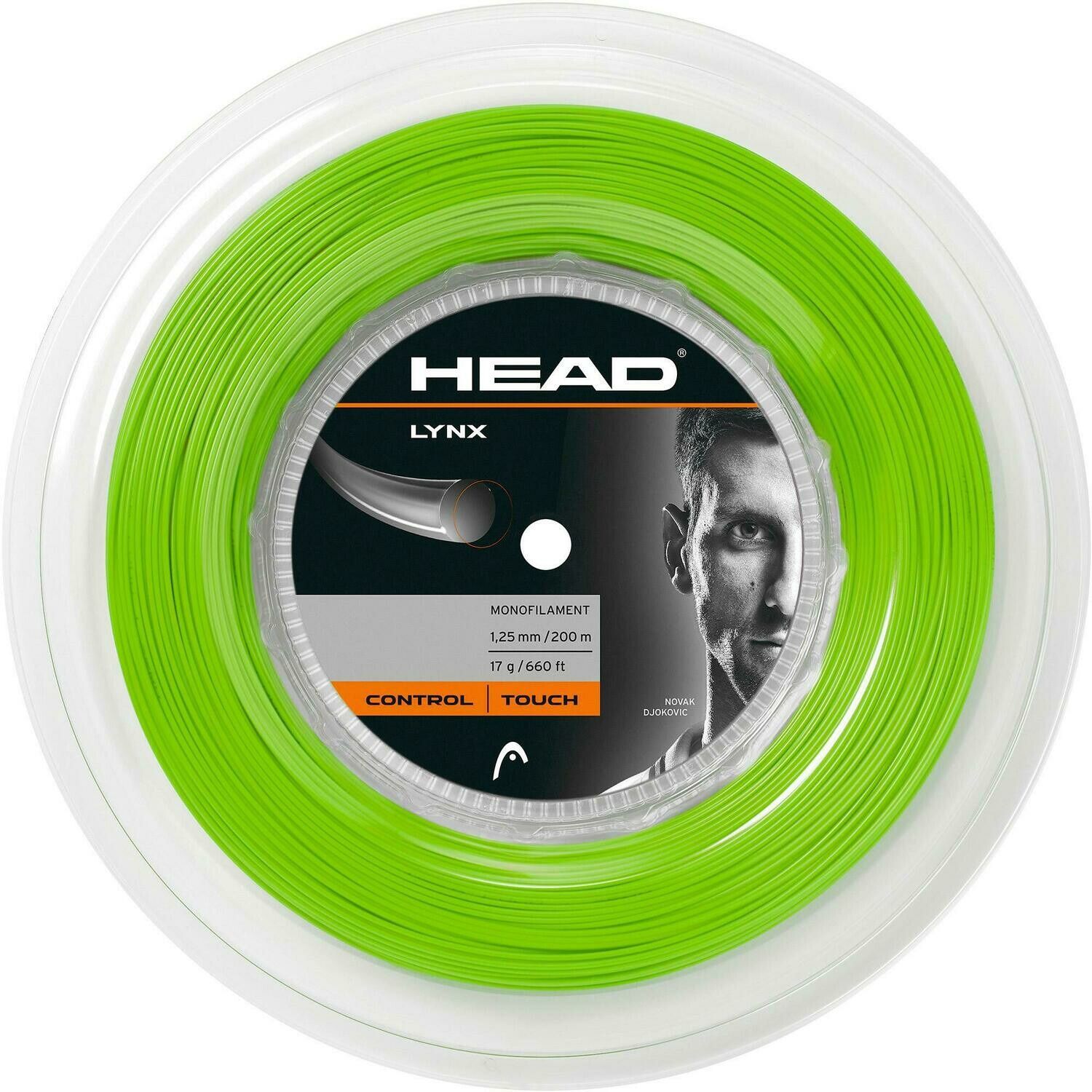 Head Lynx 1.25mm Reel Tennis String - 200m  Green