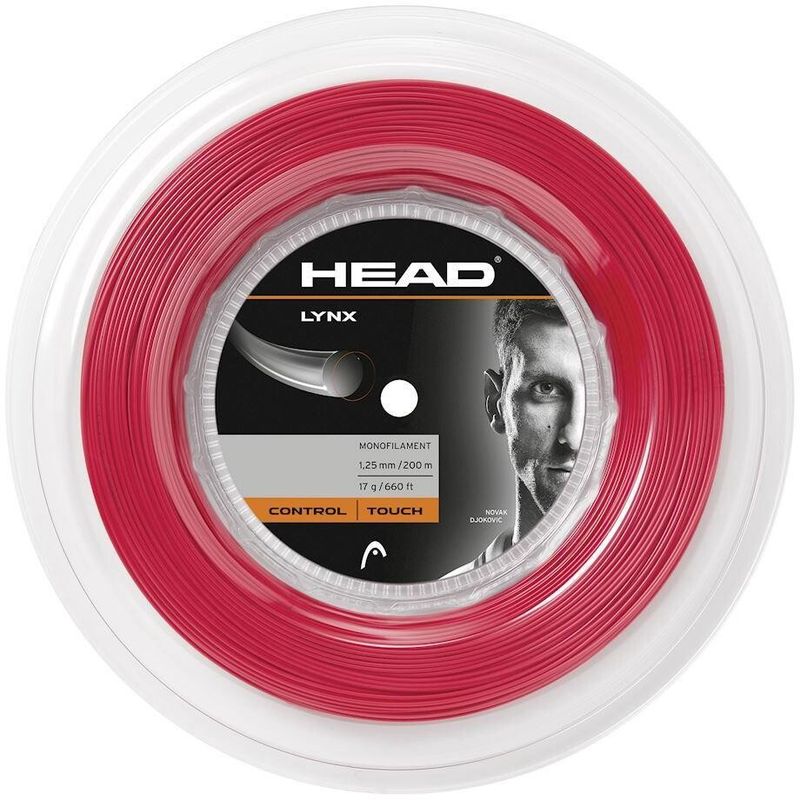 Head Lynx 1.25mm Reel Tennis String - 200m Red