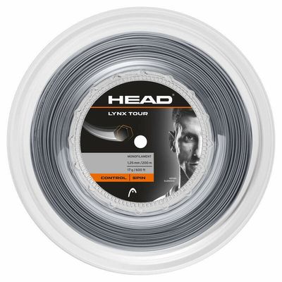 Head Lynx Tour 1.30mm Reel Tennis String - 200m Grey