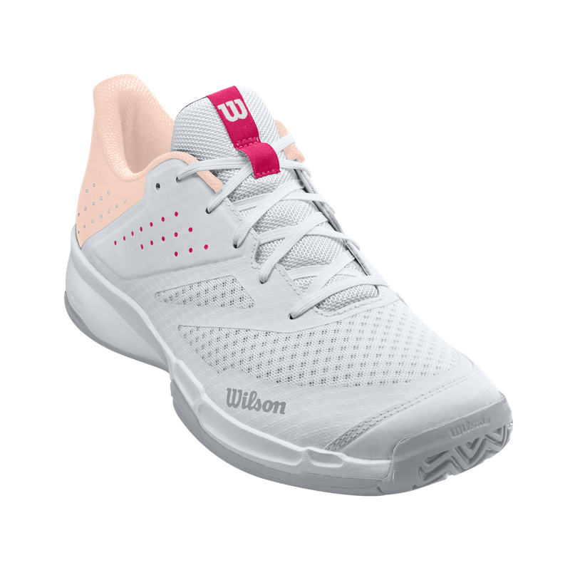 Wilson Kaos Stroke 2.0 Women&#39;s Tennis Shoes - White/Scallop Shell/Love