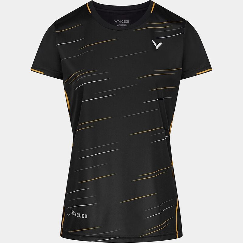 Victor Team T-Shirt T-24100 C Women&#39;s - Black/Yellow