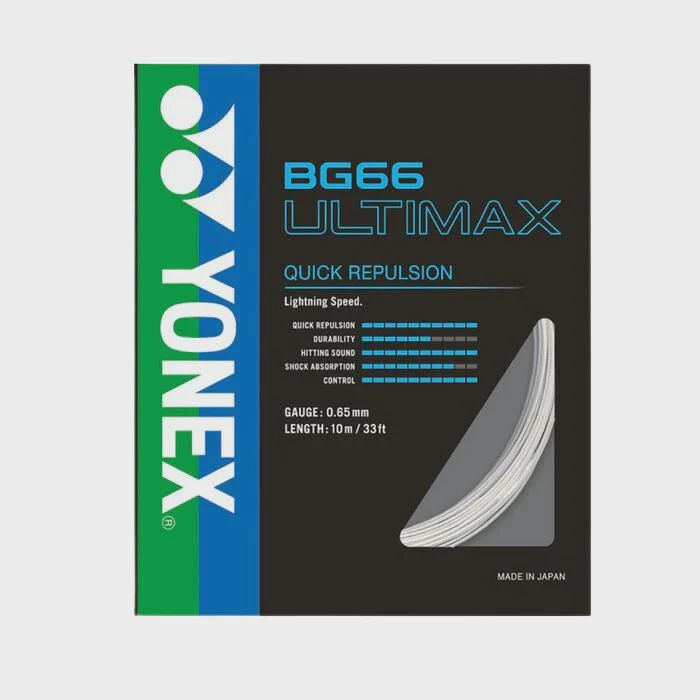 Yonex BG66 Ultimax Badminton String Set - White
