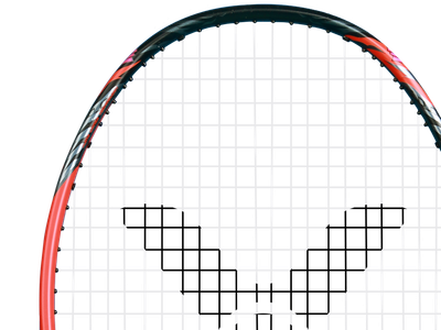 Victor Thruster Ryuga Metallic C Badminton Racket 3U - Black/Red