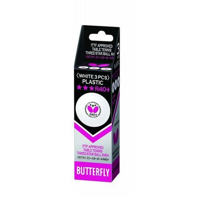 Butterfly R40+ 3* Table Tennis Ball - Box of 3