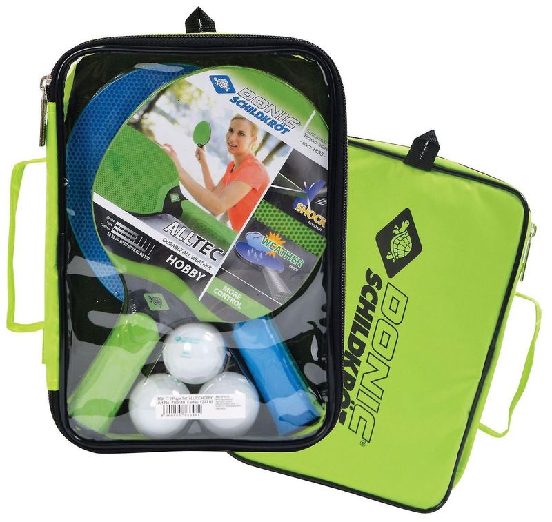 Donic Schildkrot Alltec Hobby Table Tennis Bat and Balls Set