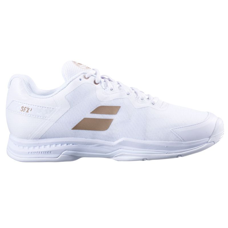 Babolat Wimbledon SFX 3 All Court Men&#39;s Tennis Shoes - White/Gold