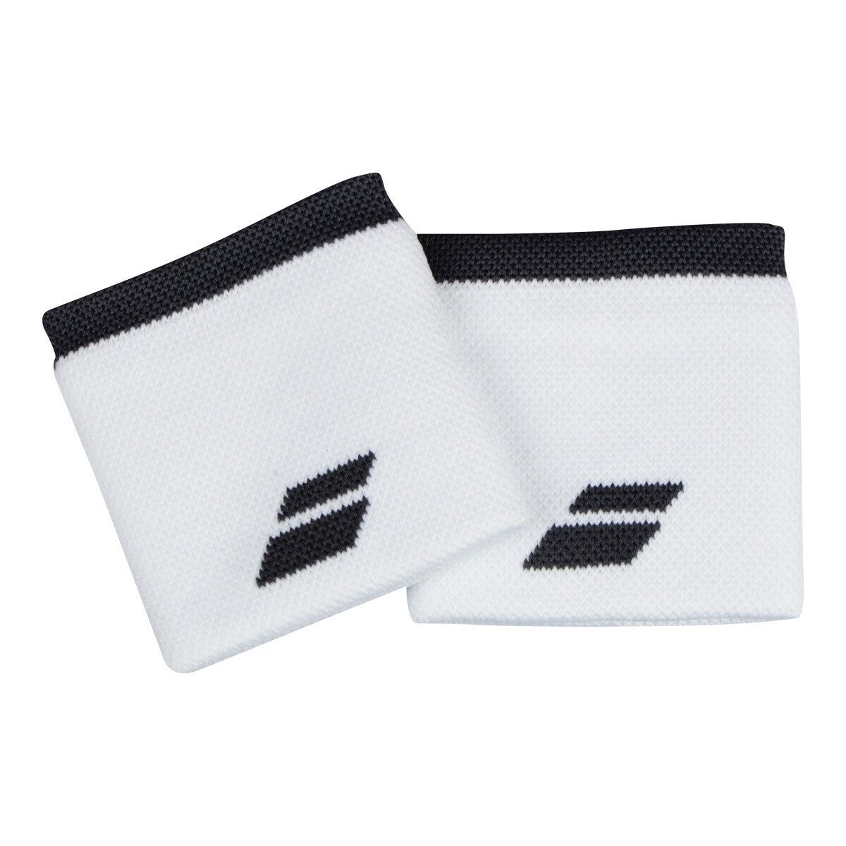 Babolat Logo Wristbands Pair - White/Rabbit