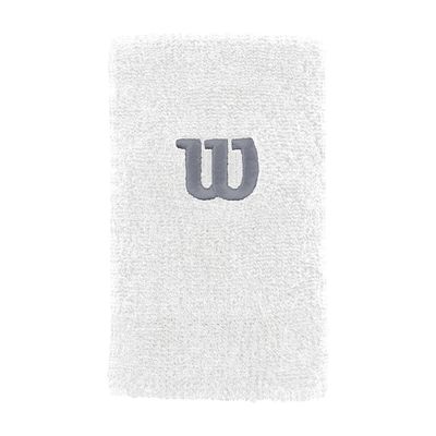 Wilson Extra Wide W Wristbands Pair - White