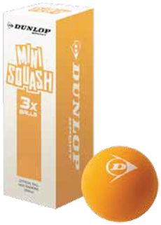 Dunlop Play Mini Squash Ball - Box of 3 Orange