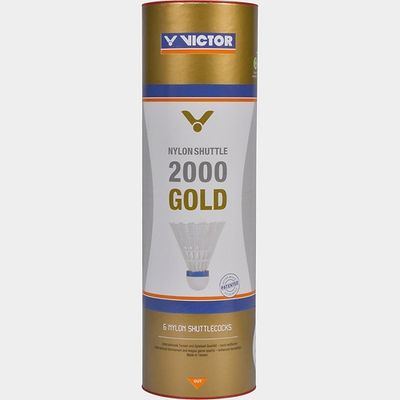 Victor Gold 2000 Nylon Shuttlecocks 6 Pack