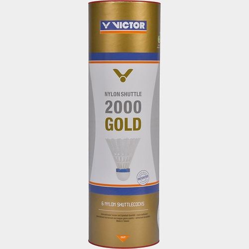 Victor Gold 2000 Nylon Shuttlecocks 6 Pack