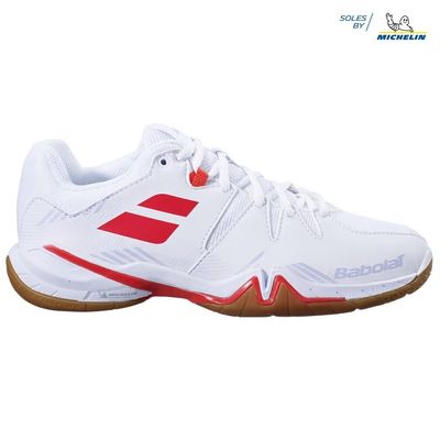 Babolat Shadow Spirit Women&#39;s Badminton Shoes - White/Lavender