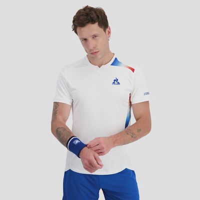 Le Coq Sportif Tennis Pro Tee Men&#39;s - New Optical White/Blue