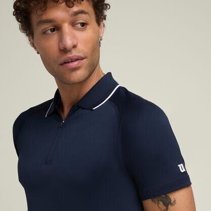 Wilson Men&#39;s Team Seamless Polo 2.0 - Navy