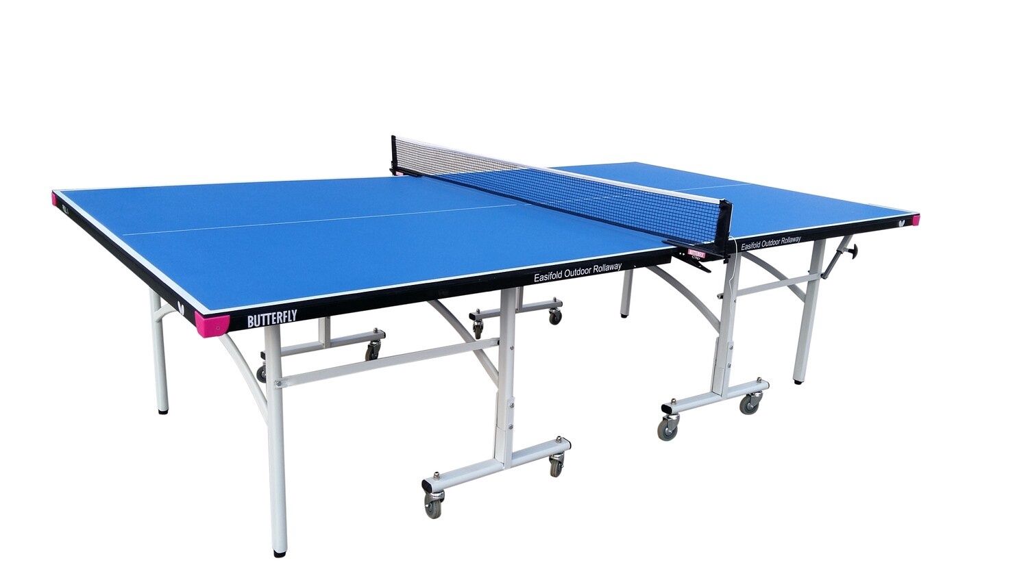 Butterfly Easifold 12 Outdoor Rollaway Table Tennis Table, Colour: Blue