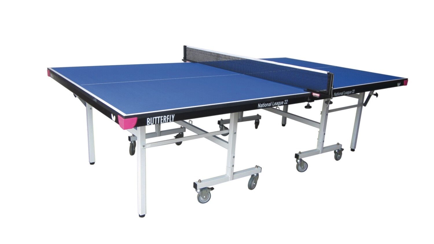 Butterfly National League 22 Rollaway Table Tennis Table, Colour: Blue