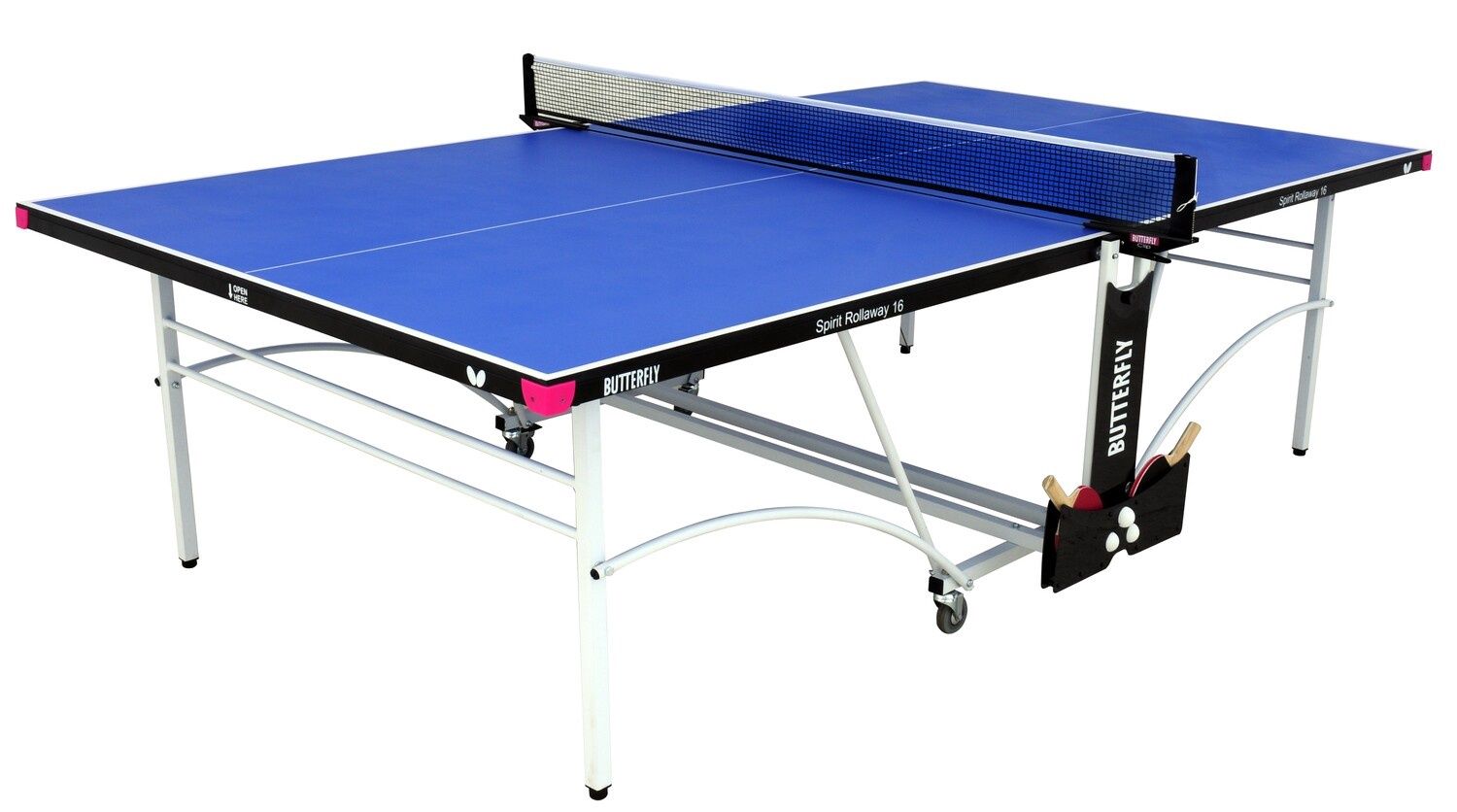 Butterfly Spirit 16 Indoor Rollaway Table Tennis Table, Colour: Blue