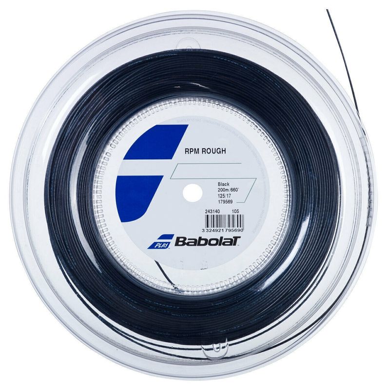 Babolat RPM Rough 125 Tennis String 200m Reel - Dark Grey