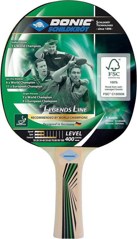 Donic Schildkrot Legends 400 FSC Table Tennis Bat