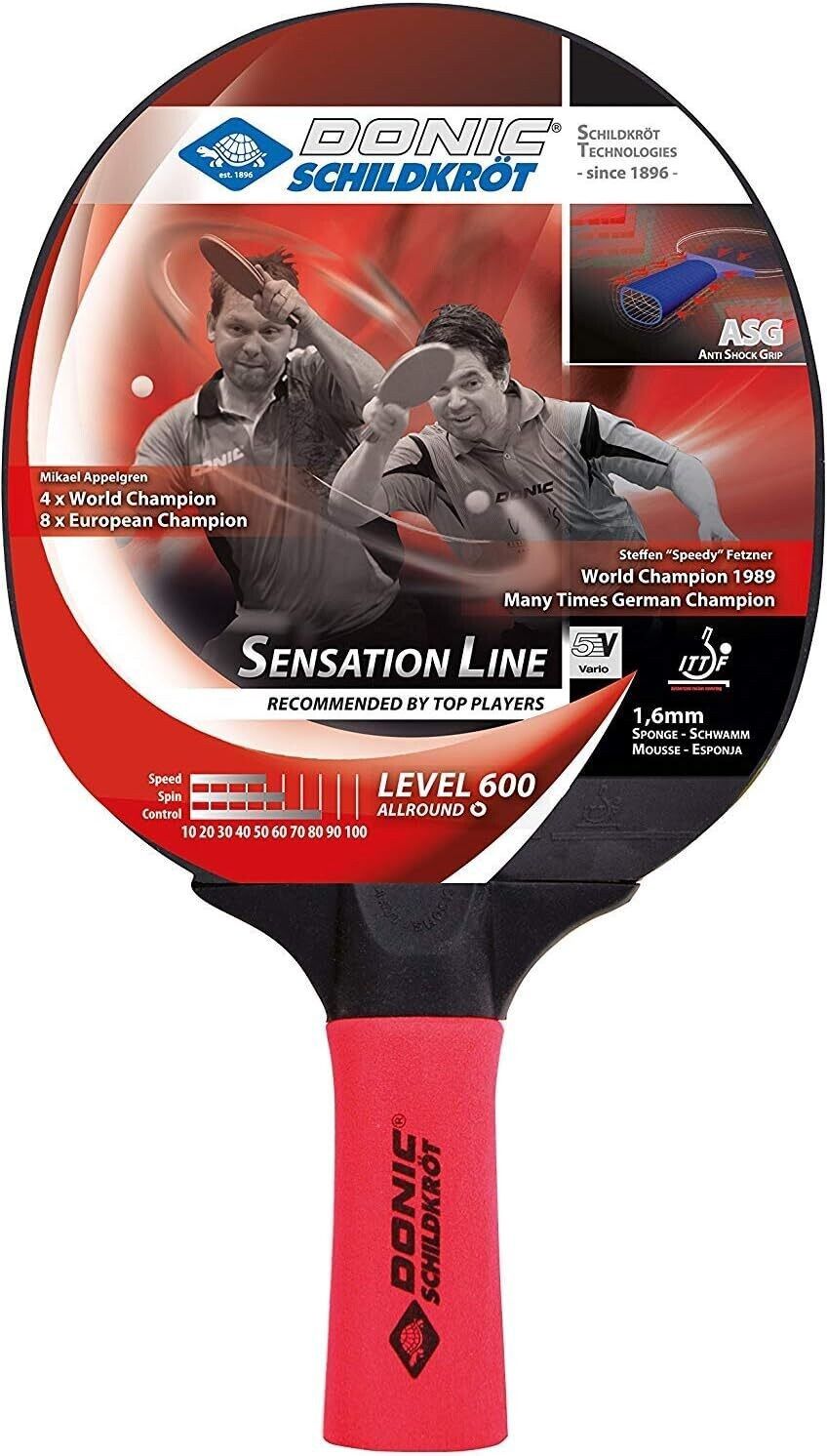 Donic Schildkrot Sensation 600 Table Tennis Bat