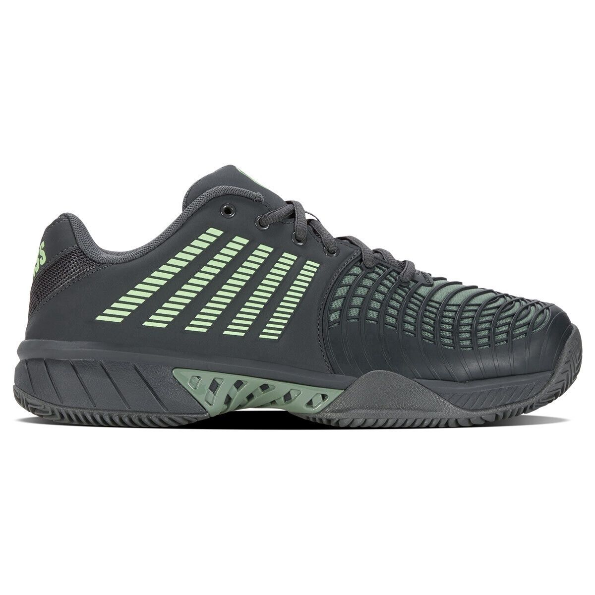 K-Swiss Express Light 3 HB Men&#39;s Tennis Shoes - Urban Chic/Sea Spray/Soft Neon Green