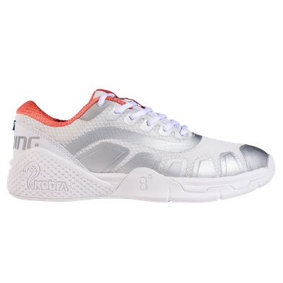 Salming Kobra Recoil Women&#39;s Court Shoes - White/Living Coral