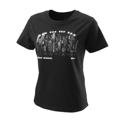 Wilson Night Skyline Tech Women&#39;s Tee - Black