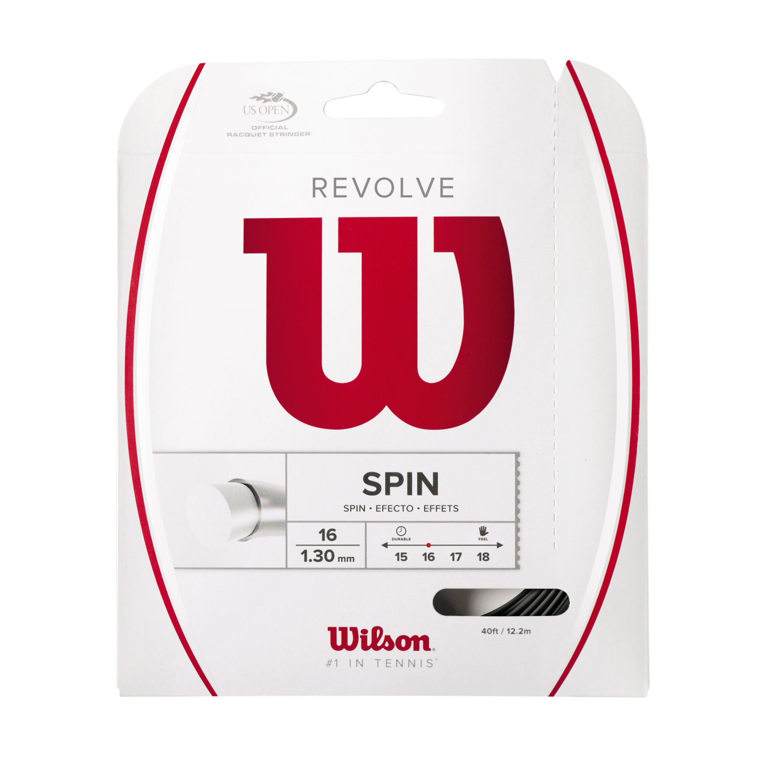 Wilson Revolve 16 Tennis String Set - Black