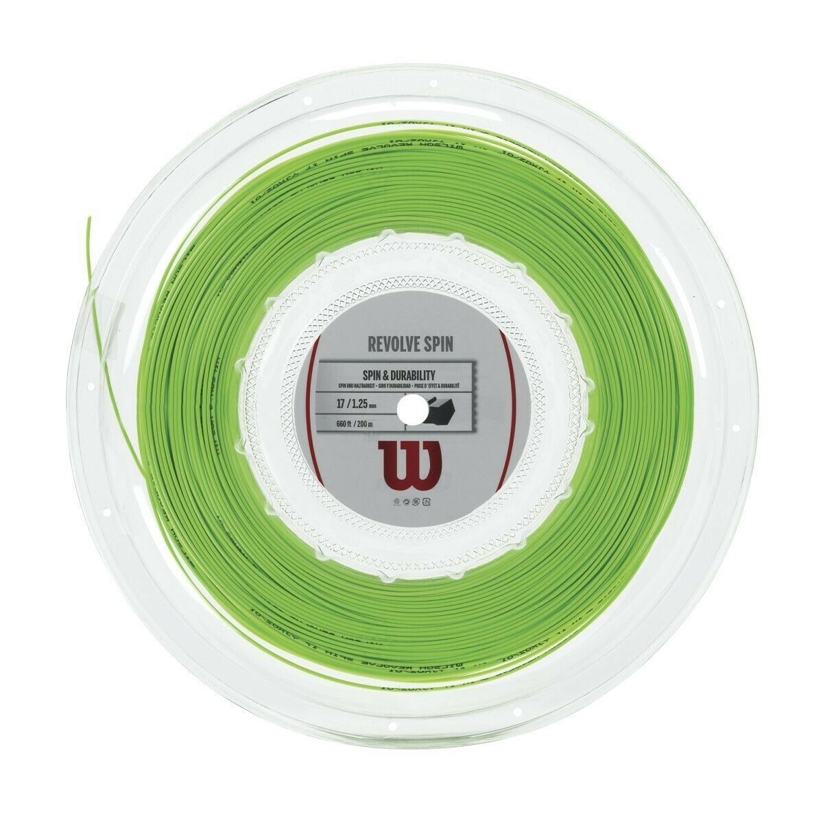 Wilson Revolve Spin 16 Tennis String 200m Reel - Green