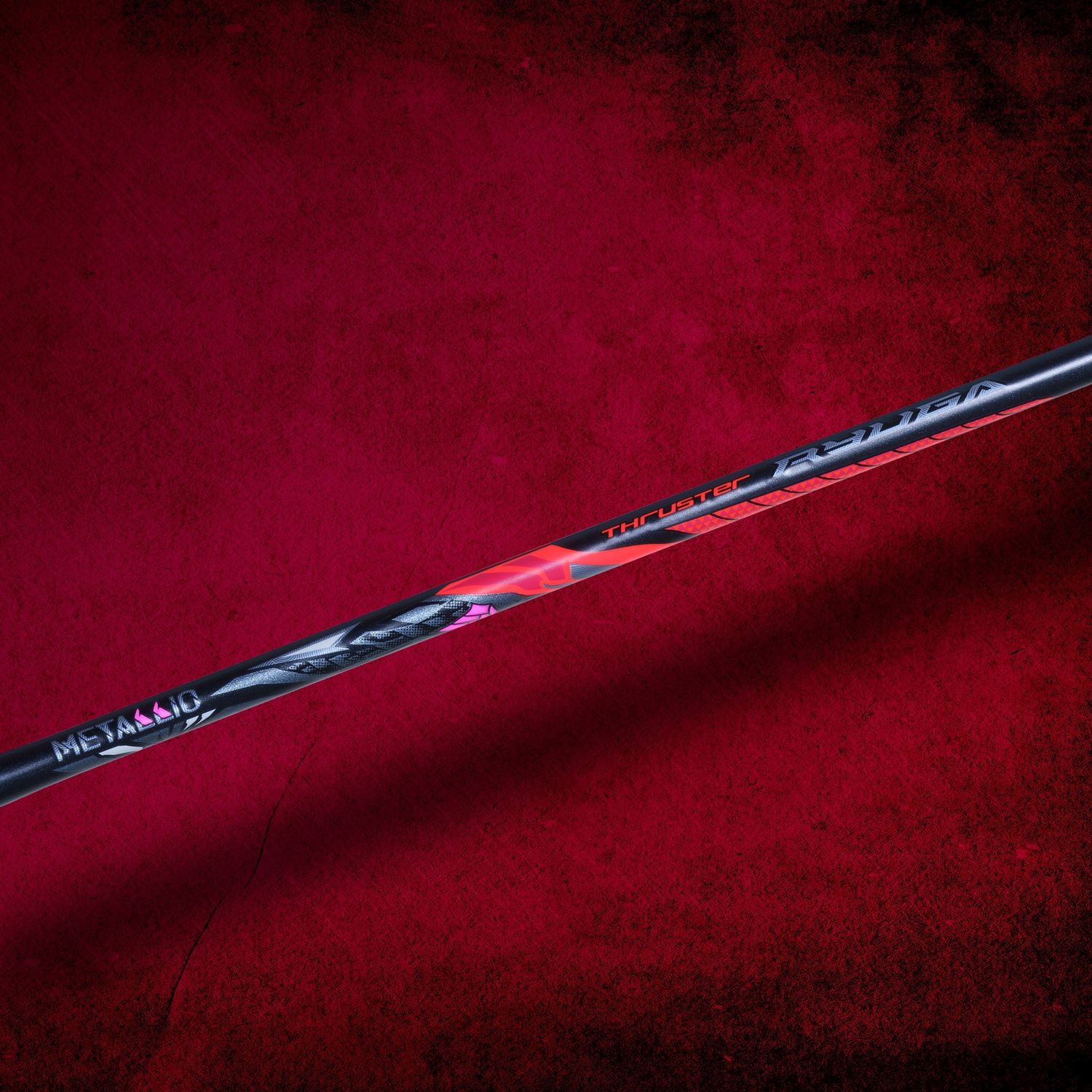 Victor Thruster Ryuga Metallic C Badminton Racket - 4U Black/Red
