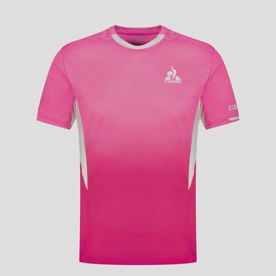 Le Coq Sportif Tennis Pro Tee Men&#39;s - Aurora Pink