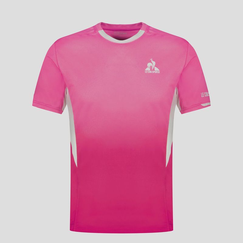 Le Coq Sportif Tennis Pro Tee Men&#39;s - Aurora Pink