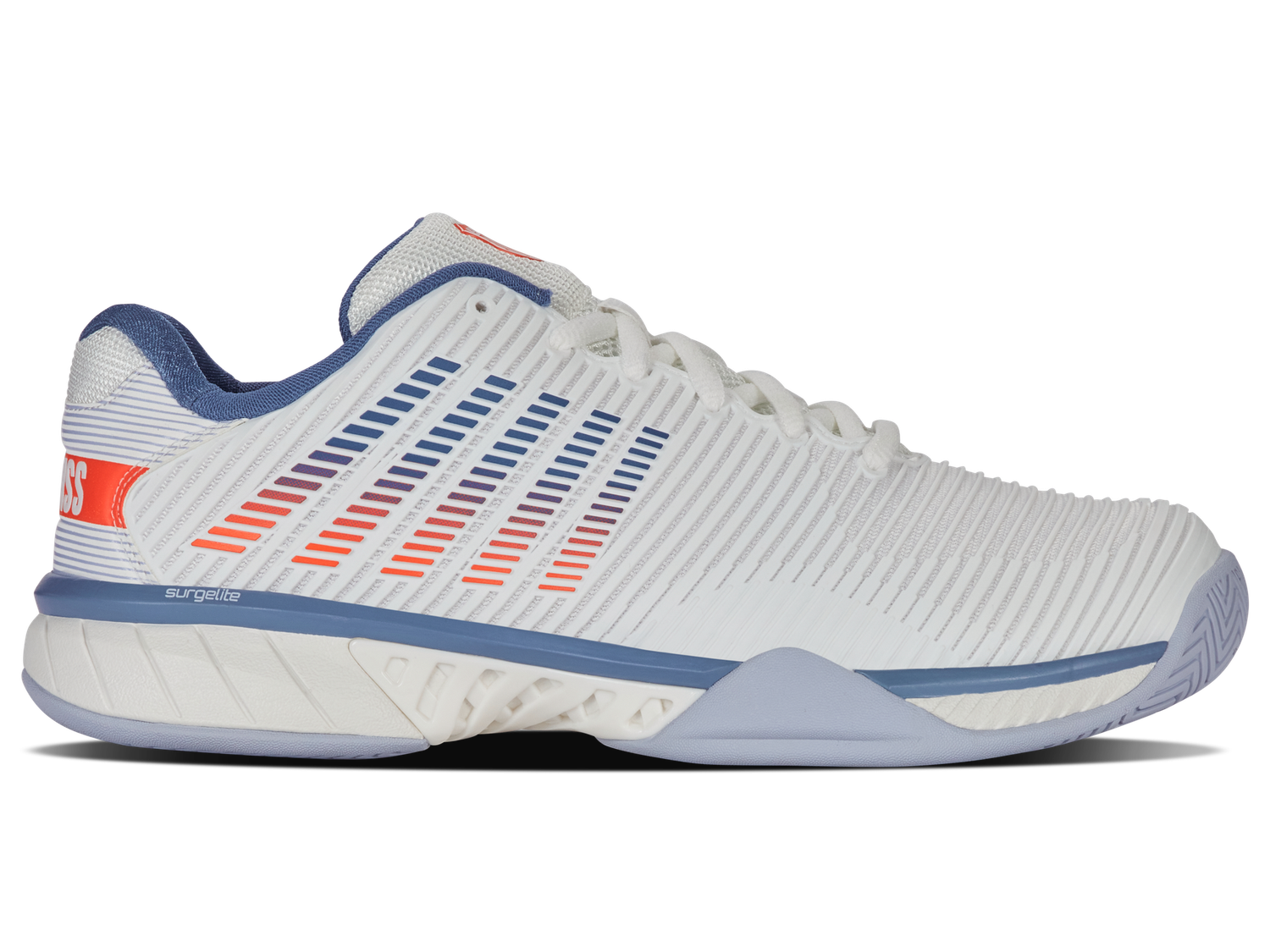 K-Swiss Hypercourt Express 2 Men&#39;s Tennis Shoes - White/Infinity/Scarlet Ibis