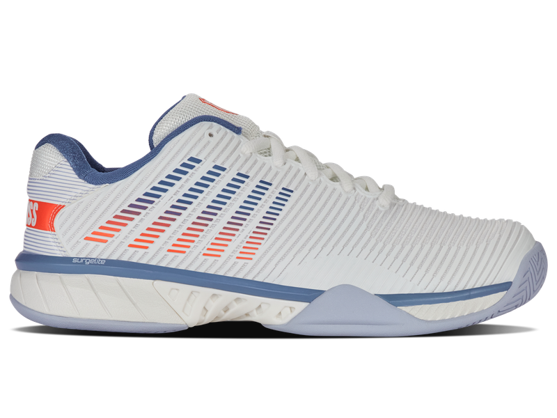 K-Swiss Hypercourt Express 2 Men&#39;s Tennis Shoes - White/Infinity/Scarlet Ibis