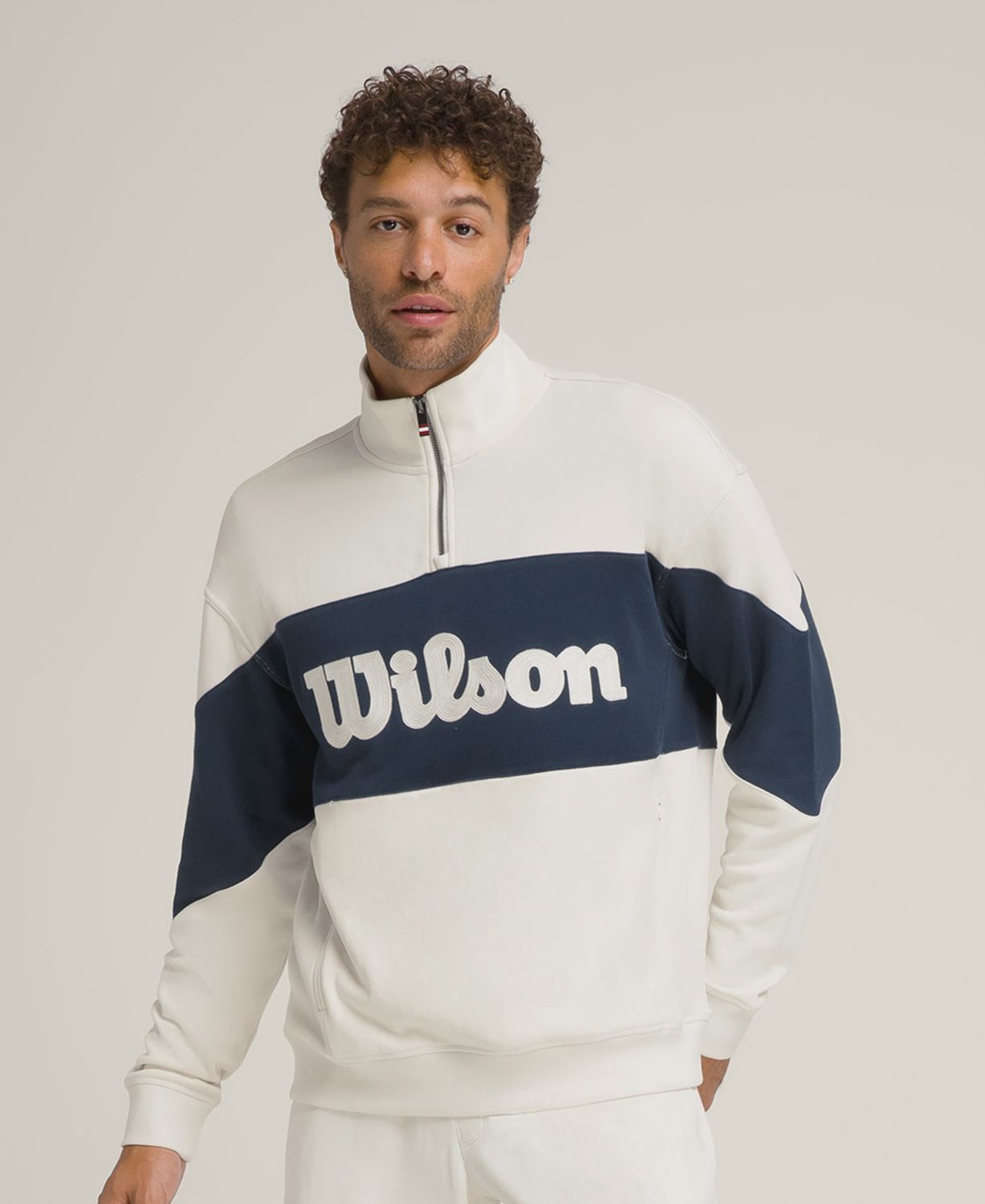 Wilson Men&#39;s Parkside Half Zip - Sandrift
