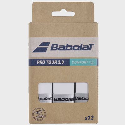 Babolat Pro Tour 2.0 Comfort Overgrips 12 Pack - White