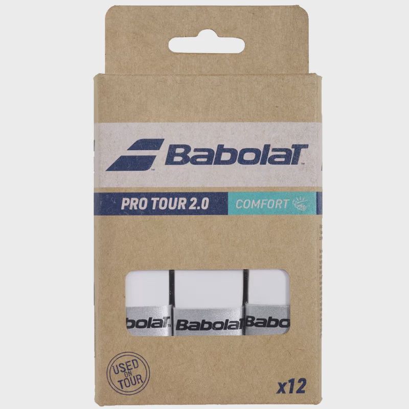 Babolat Pro Tour 2.0 Comfort Overgrips 12 Pack - White