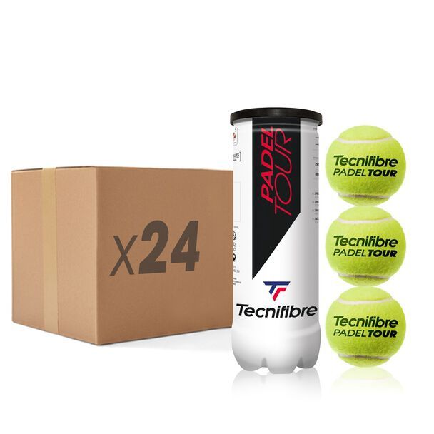Tecnifibre Padel Tour Balls - Box of 24 x 3 Ball Tube
