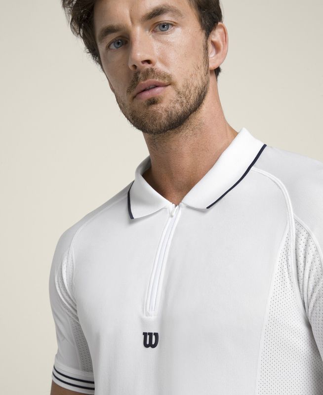 Wilson Players Seamless Polo Shirt - Bright White