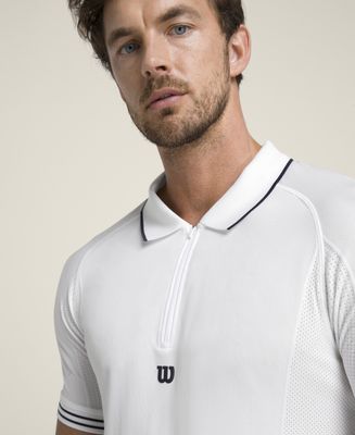 Wilson Players Seamless Polo Shirt - Bright White