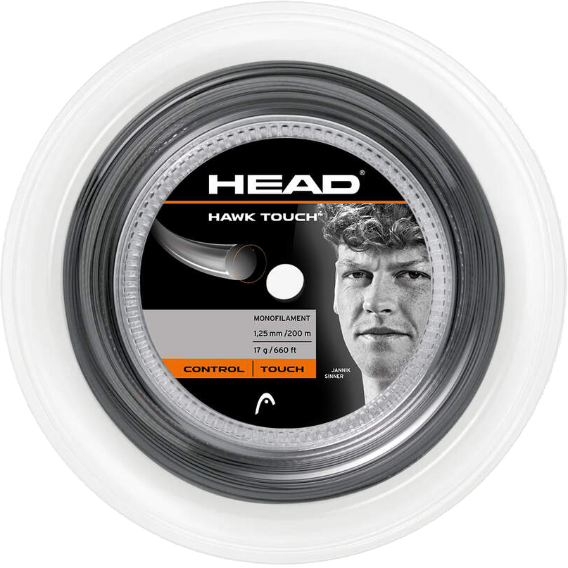 Head Hawk Touch 1.25mm Tennis String Reel - 200m Grey