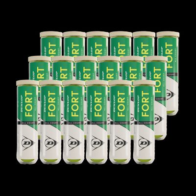 Dunlop Fort Tennis Balls - Box of 18 Tubes