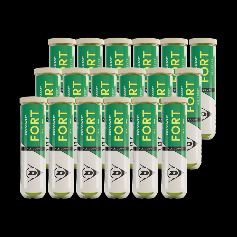 Dunlop Fort Tennis Balls - Box of 18 Tubes